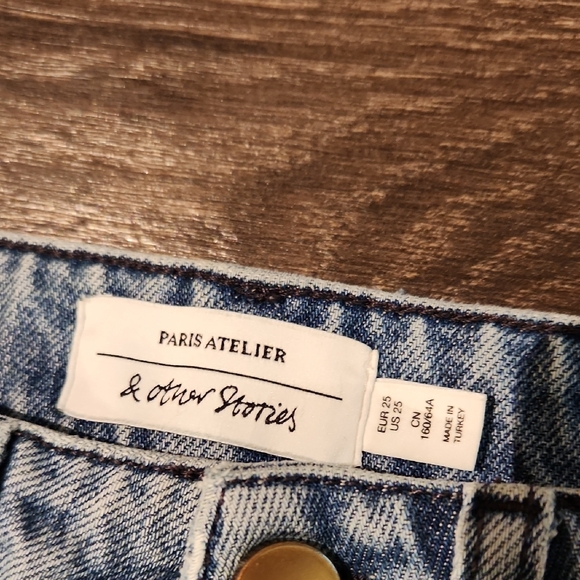 ❤️ & OTHER STORIES KEEPER HIGH RISE STRAIGHT LEG JEANS, 0 (25) - Picture 3 of 7